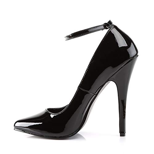 Pleaser Women's Domina-431 Ankle-Strap Pump,Black Patent,11 M US