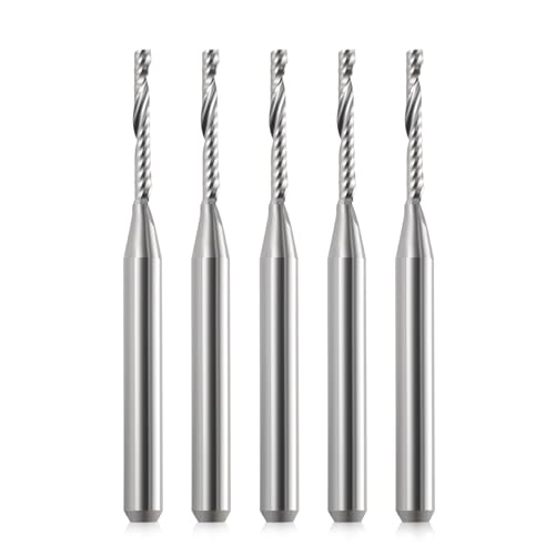 Fraise à défoncer CNC 1/8 monocannelure en spirale pour découpe de plastique lot de 5