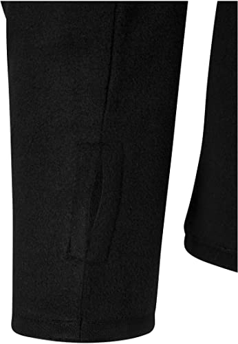 Urban Classics Damen Polar Fleece Zip Hoody – Regular Fit Kapuzenjacke im warmen Fleece Style mit Reißverschluss für Freizeit, Alltag & Streetwear,Schwarz,L
