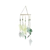 Roser Life Hanging Mobile Art⎮Baby Mobile⎮Sky Mobile⎮Eclectic Decor⎮Handmade Nursery Crib Boy Girl Kids Infant Adult Ceiling Home Outdoor Garden Green Tropical Leaf Leaves Decorations (Pack of 1)