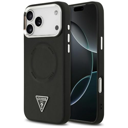 Coque Guess iPhone 17 Pro MagSafe Noire - Style Urbain et Recharge Sans Fil