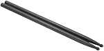 PATIKIL Drumstick Bâton en fibre de carbone antidérapant 5A Noir pour adulte Drummer Instrument de musique Percussion 1 Paire