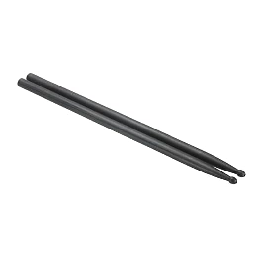 PATIKIL Baqueta Carbono Fibra Tambor Palo Antideslizante 5A Negro para Adulto Percusión Musical Instrumento Percusión 1 Par
