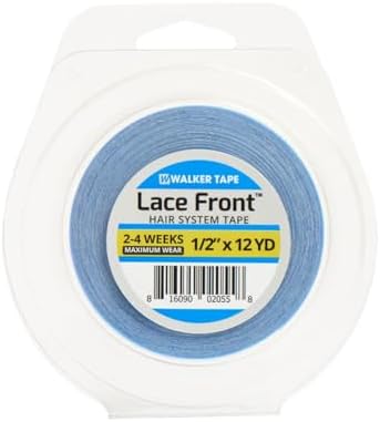 "Lace Front Support" Walker Double Sided Roll Tapes Stickers Adhesive for Men Hair System Replacement Toupee Hair Extension Wig Bundles Hair Weave Closure Lace Frontal(12 Yards & 1/2 Inch)