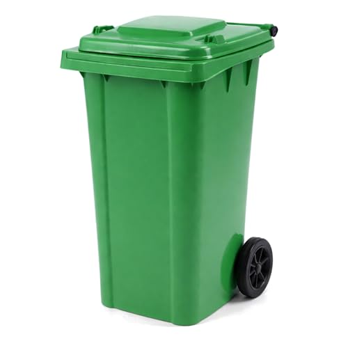 Oypla 240L Green Wheelie Bin for Household Outdoor Garden Waste with Rubber Wheels