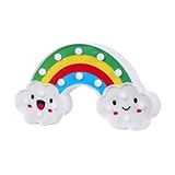 Hoement Lámpara LED Arcoíris de Mesa sin Batería, Luz Nocturna para Dormitorio Infantil, Decoración Interior Creativa Luz para Dormir y Ambiente Acogedor
