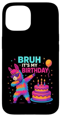 Kids Dabbing Llama Birthday Funny Bday Party Tee Gifts Coque pour iPhone 15