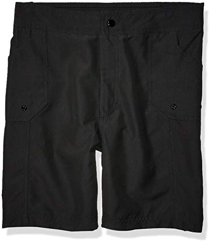 Maxine Of Hollywood Women's 7'' Woven Swim Short, Black//Solid, 14