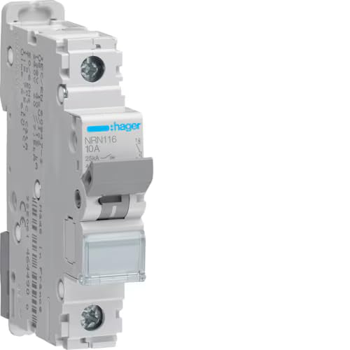 Interruptor NRN 1P 16A C 25kA con alta capacidad de corte contra cortocircuitos
