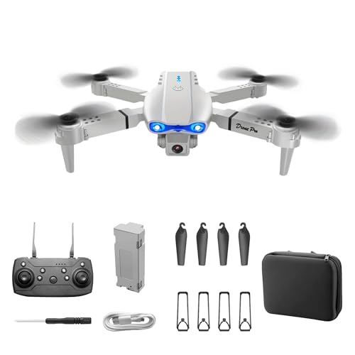 E99 - Drone infantil de 360 grados, con cámara, mini drone, juguete de secuestro automático, una llave, despegue/aterrizaje/atrás, giroscopio de 6 ejes, idea de regalo para principiantes, niños y