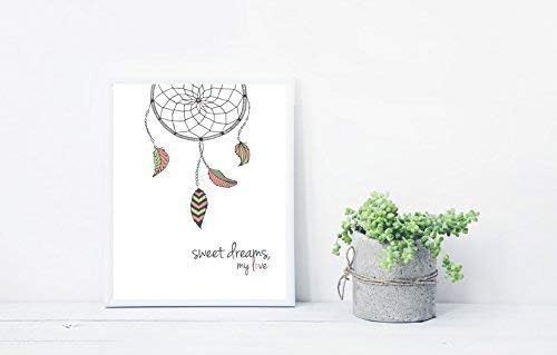 'Sweet Dreams' Print. Stylish bedroom decor, home decor, wall print. Sweet dreams, my love. Bedroom print/wall art.