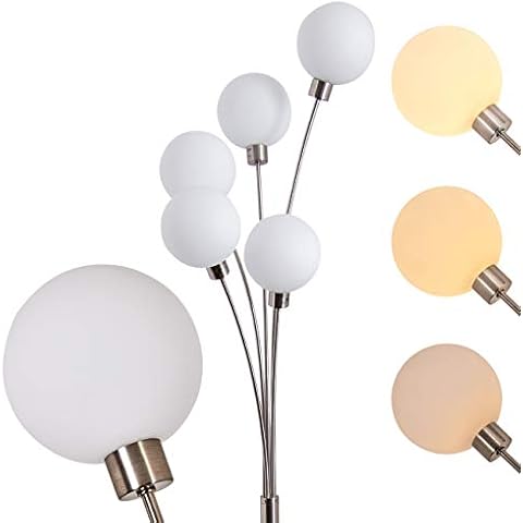 Lámpara de pie Bernardo de metal níquel satinado Cover