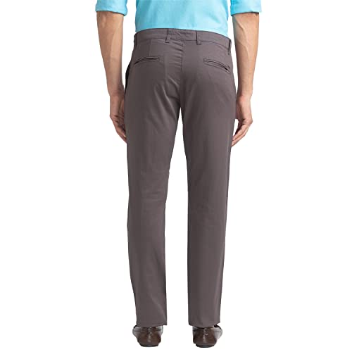 Image of Parx Men's Cotton Blend Print Pattern Low Rise Tapered Fit Flat Front Casual Trouser