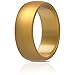 ThunderFit Silicone Rings,Wedding Bands for Men - 8.7 mm Wide (Gold, 9.5-10 (19.8mm))
