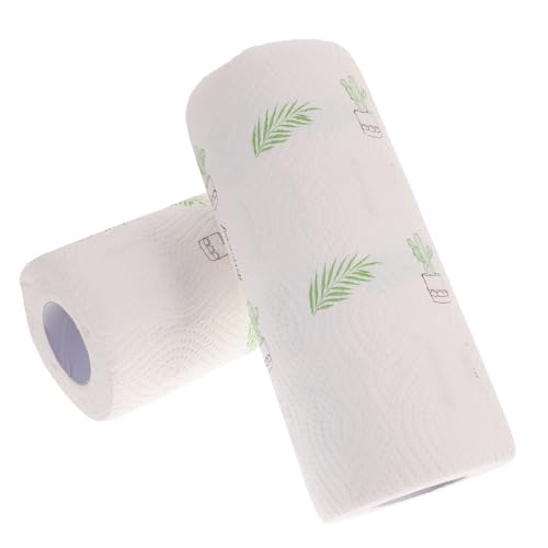 OATIPHO 2 rollos Toallas de Cocina Absorbentes por Paños para Limpieza de Aceite y Grasa Papel Multiusos para Paredes Encimeras y Muebles Uso Doméstico y Profesional