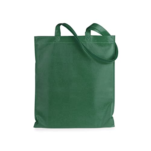 Bolsas Reutilizables de Tela para la Compra y Regalos - Asas Verdes - Non-Woven (VERDE, 25)