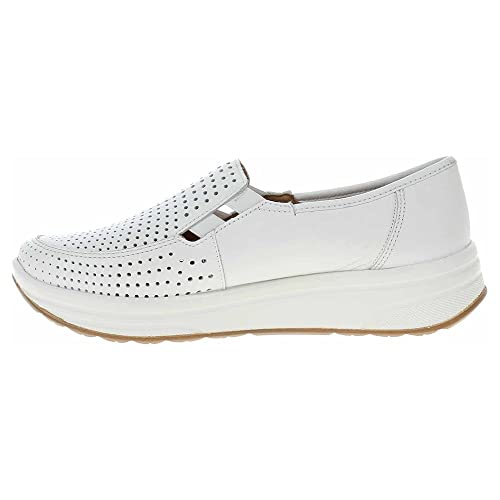 Preisvergleich Produktbild ARA Damen Sapporo Loafers, Weiß, 41 EU Weit