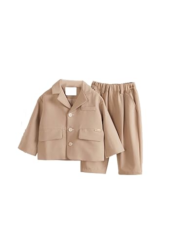 Costume garçon confortable revers échancré pour éviter les plis
