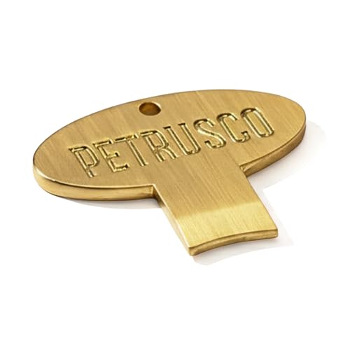 PETRUSCO Caviar Tin Opener Key - Solid Brass Elegant Gourmet