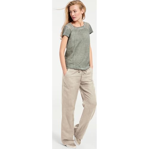 Pantalon jambes larges helline confortable pour silhouette élancée