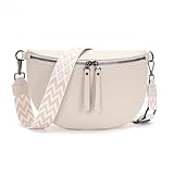 Vezluax Caja Regalo Lujo con Bolso Bandolera para Mujer Cumpleaños Aniversario San Valentín Día de la Madre Navidad Regalo Original Sorpresa Romántica Novia Esposa Ella Bolso beige y blanco