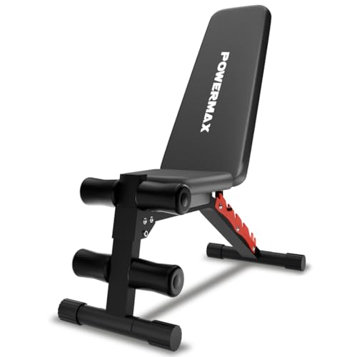 Image of PowerMax Fitness PUB-036D Dumbbell Bench, Heavy-Duty Steel Frame | Max Weight 350 kg | Compact Home Gym Strength Training | Ideal for Dumbbell Press & Full Body Workouts
