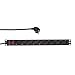 Produktbild LogiLink Professional PDU9C02 Hochwertige 19" Steckdosenleiste 9-Fach CEE7/3 (Schutzkontakt) mit An/Aus Schalter schwarz