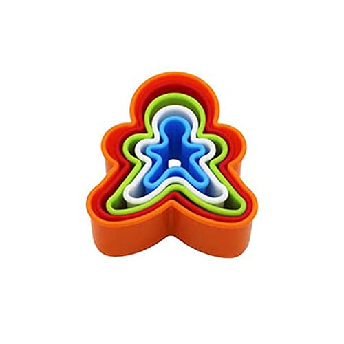 Formine Biscotti,5 Pezzi Tagliabiscotti a Uomo di pan di zenzero Stampini Forme Biscotti Forme Tagliabiscotti Stampi per Biscotti Torta di Plastica e Tagliabiscotti per Torta Sandwich Fondente