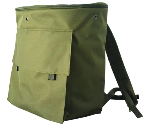 Acropolis Pilzsammler Weidenkorb - Pilzbeutel - Pilzkorb - Rucksack zum Sammeln von Kräutern und Waldfrüchten mit Strapierstreifen - Unikat Handmade für Papa Mama