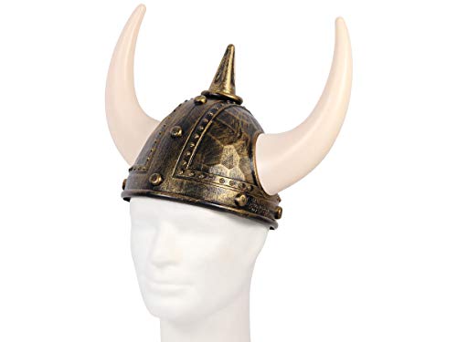 Alsino Casque de viking avec cornes gris et blanc en taille unique - Accessoire de carnaval pour enfant 80262