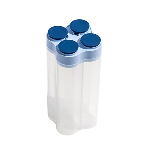 ASHLUYAK Recipiente hermético, 4 compartimentos, recipientes transparentes para conservar alimentos, sin BPA, caja de almacenamiento sellada, hermética, para alimentos Cover