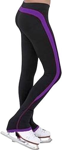 Exercício Correndo Leggings quentes de lã para patinação artística para mulheres Calças de competiçã