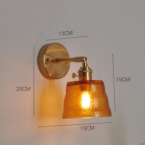 Lámpara de pared de cristal nórdico pequeña para pasillos y arte retro 5