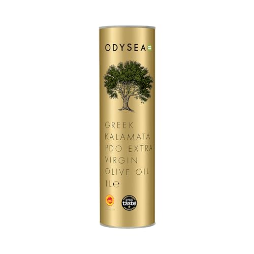 Odysea PDO Kalamata Extra Virgin Olive Oil 1L Round Tin