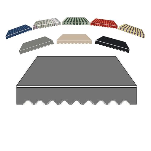 AGKANVCVNT Manuelle Markise Einziehbare Markisenstoff 200x150/300x200/450x350cm Sonnenschutz Markisentuch Wasserabweisend Markisenbespannung Mit Volant(Gray,2.5x2m(8x6.5ft)) AGKANVCVNT Manuelle Markise Einziehbare Markisenstoff 200x150/300x200/450x350cm Sonnenschutz Markisentuch Wasserabweisend Markisenbespannung Mit Volant(Gray,2.5x2m(8x6.5ft))