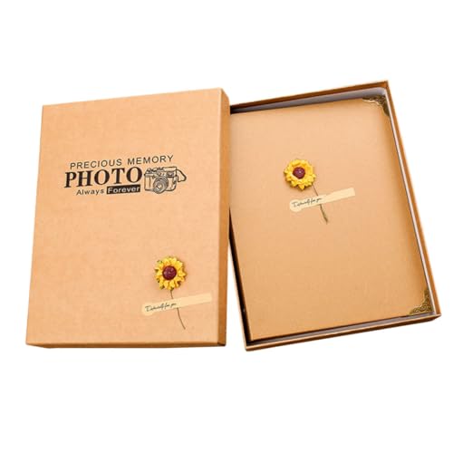 Album Photo Scrapbooking ZUNOXAZ avec Pages Jaunes en Papier Kraft DIY