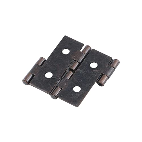 Wdonay 8 Pcs Folding Screen Gate Hinges Double-Acting Door Hinges Iron Retro Style Cabinet Hinges, With Mounting Screws, 1.81" X 1.85", Red Bronze #TOP6