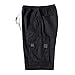 Men's Plus Size Cargo Shorts with Multi-Pockets Work Outdoor Elastic Waist Drawstring Relaxed Summer Beach Shorts Black 6X