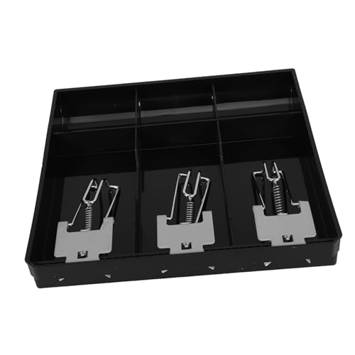 HOMOBABE 三格キャッシュドロアートレイ 現トレー式レジ用キャッシュボックス 仕切り付き整理収納 耐久プラスチック製 小売店舗や教室向け