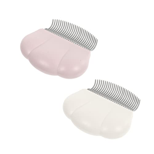 VICASKY 2pcs Comb Cat Grooming Tool for Fur Knot Removal Massage Ergonomic Design for All Hair Romantic