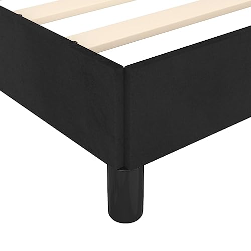 Vidaxl Giroletto Senza Materasso Nero 120X190 Cm Velluto - 7
