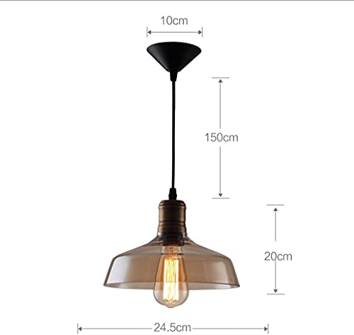 Lustre suspension industrielle pour plafond en pente avec câble E27 réglable cuisine - 4