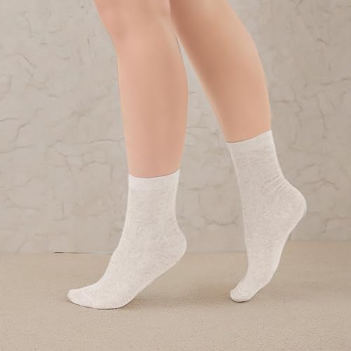 FlaxSox Thin Breathable Organic Linen Socks for Women, Pack of 3 (Medium)