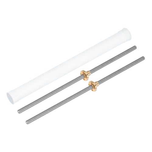 Vis en plomb Tr8X1 en acier inoxydable 304 robuste avec écrous laiton anti-jeu de 300mm