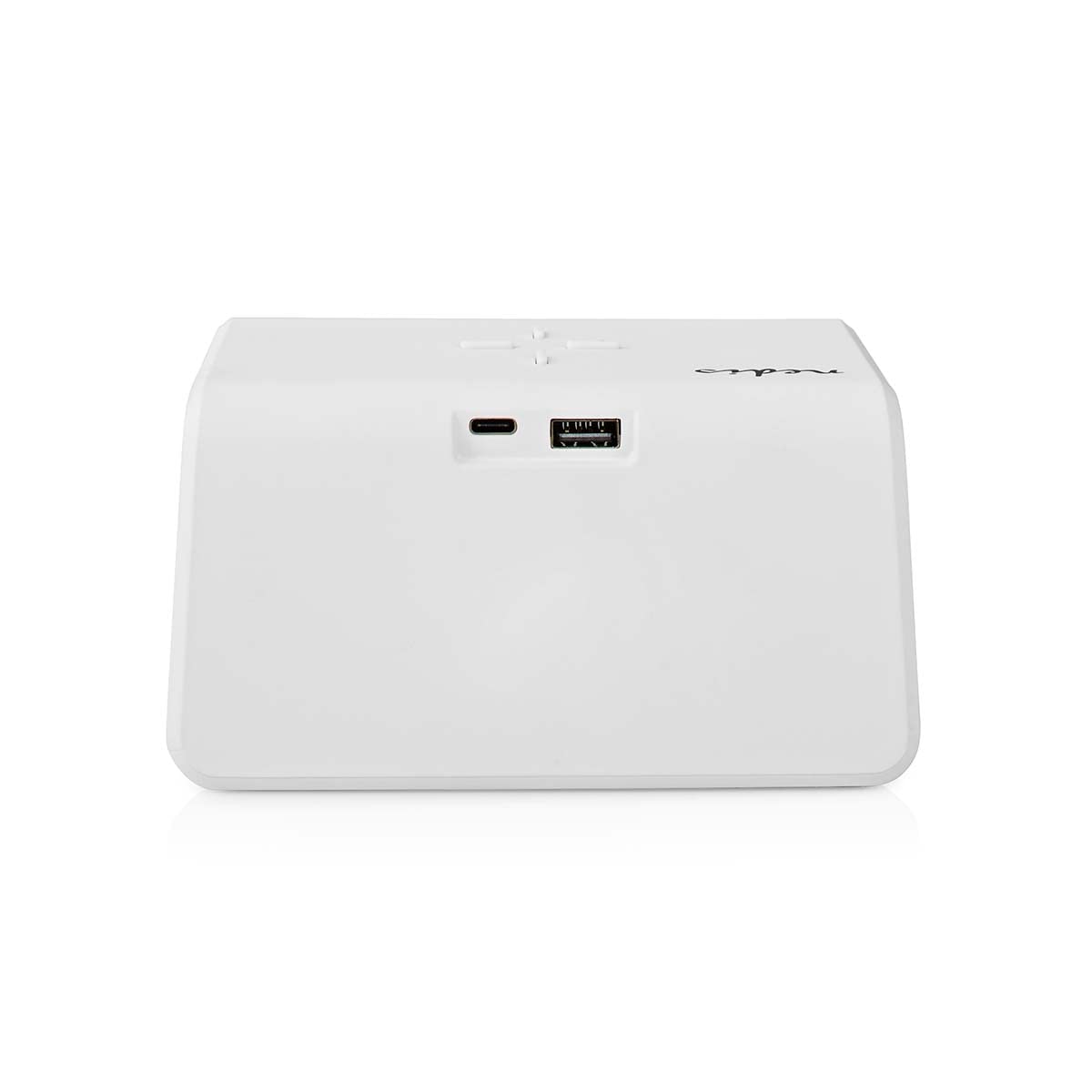 NEDIS Réveil sans Fil - Certifié Qi - 5/7,5/10/15 W - Prise USB-A - Veilleuse - 2 Temps d'alarme - Fonction Snooze