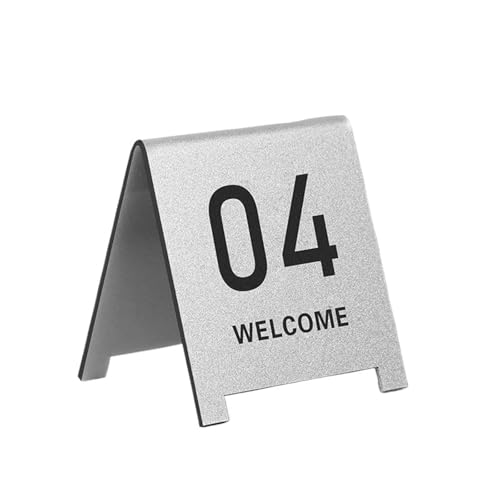 Carte de table V plastique argenté 31-40 finition satinée chic