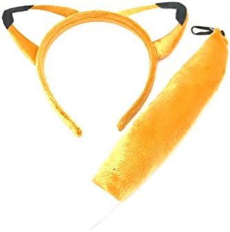 GIZZY® Fox Ears on Headband and Tail Set. Fancy Dress, Book day.