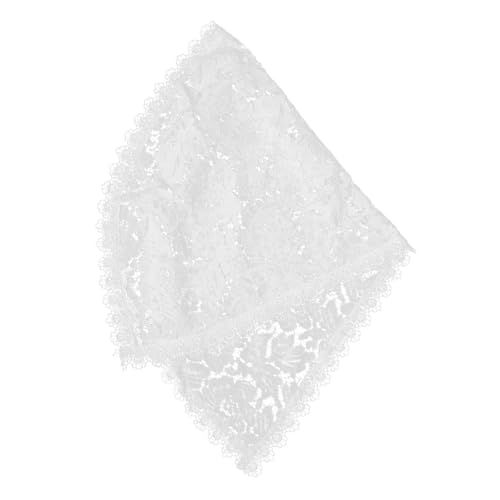 Velo Blanco de Novia de Encaje Cómodo y Delicado para Fiestas de Boda