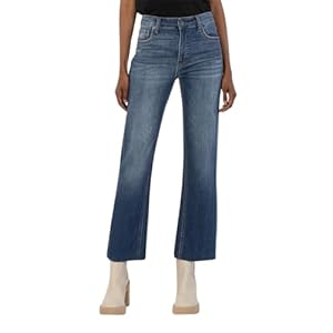 KUT from the Kloth Women’s Kelsey High-Rise Fab Ab Ankle Flare Inset Leg in Royal