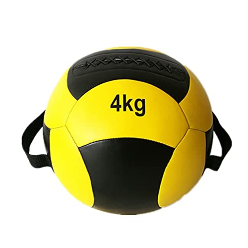 Ballons Médicinaux Souples, Exercices Dynamiques de Wall Ball et Full Body, Poids À Code Couleur 4 Kg